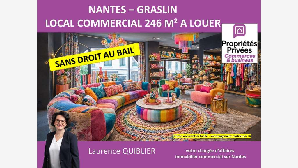A louer local 246m² Nantes Graslin - Crébillon