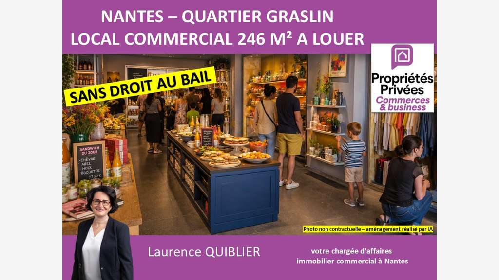A louer local 246m² Nantes Graslin - Crébillon
