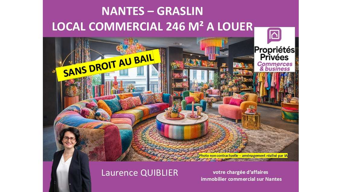 A louer local 246m² Nantes Graslin - Crébillon
