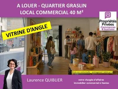 A louer local commercial 40m² centre ville Nantes