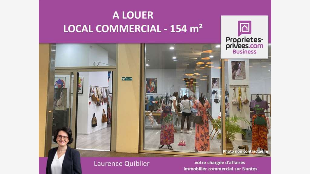Loue local commercial de 154m² à Nantes centre
