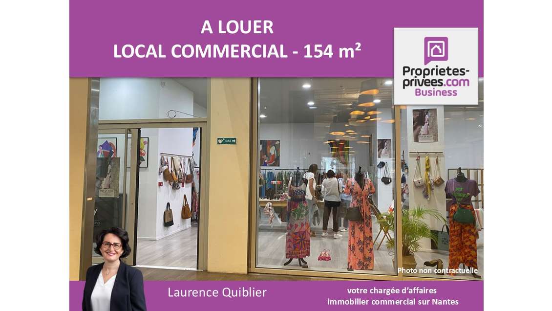 Loue local commercial de 154m² à Nantes centre