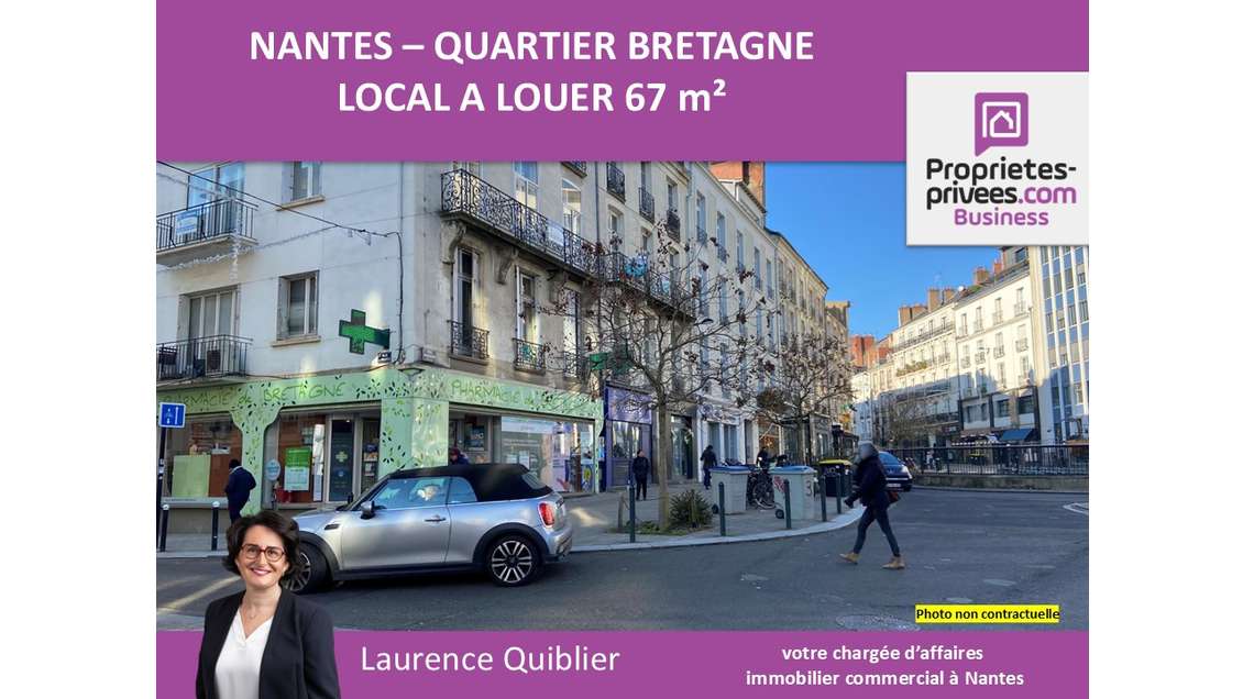 A louer local commercial 67m² Nantes centre Brem