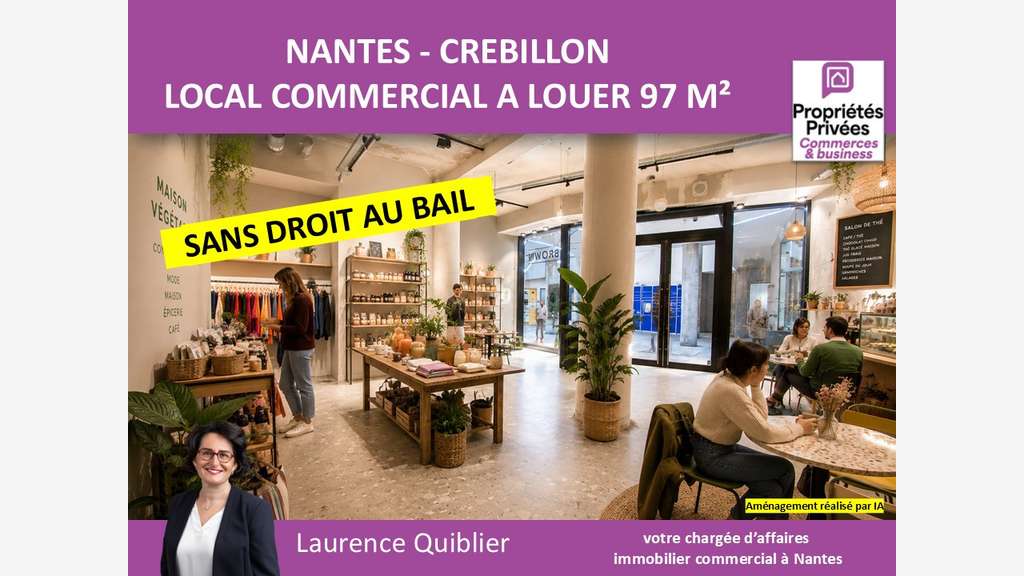 Location local commercial 97m² empl N°1 Nantes