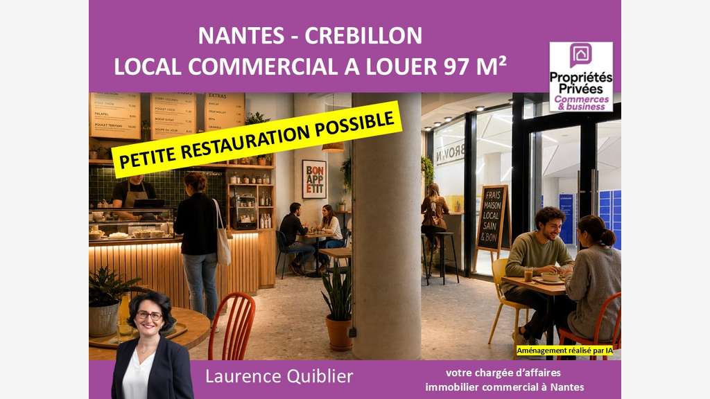 Location local commercial 97m² empl N°1 Nantes