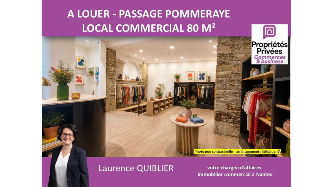 Loue local commercial 80m² centre Nantes Crébillon