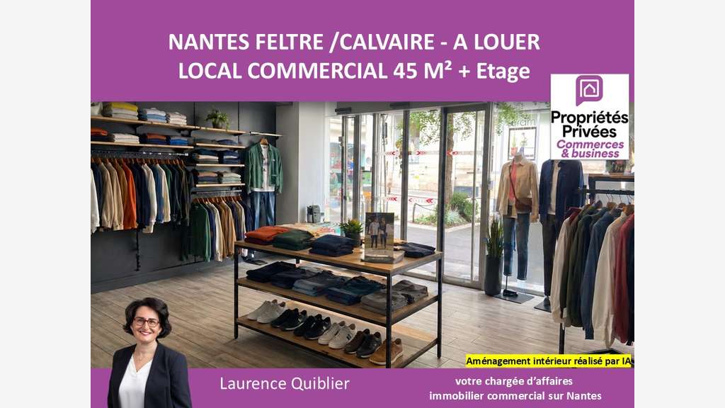 Local commercial 95m² à Nantes Feltre / Calvaire