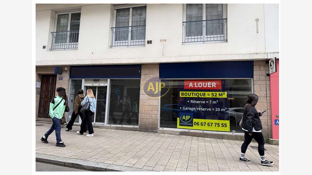 Magasin à louer 52m² Nantes centre Calvaire Bret.