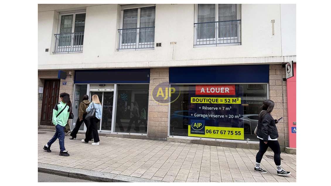 Magasin à louer 52m² Nantes centre Calvaire Bret.