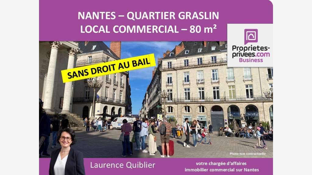 Local commercial à louer 80m² à Nantes centre