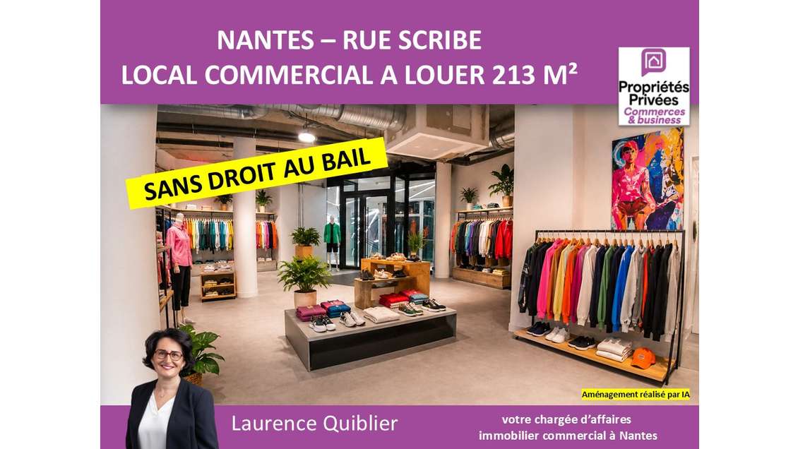 NANTES CENTRE VILLE - LOCAL COMMERCIAL 213.50 m²