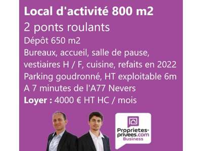 Location Locaux d'activités - Entrepôts à Nevers