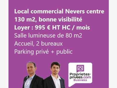 A louer local commercial 130m² à Nevers centre