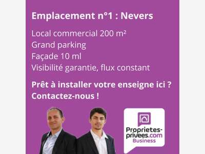 A louer local commercial 200m² empl N°1 à Nevers