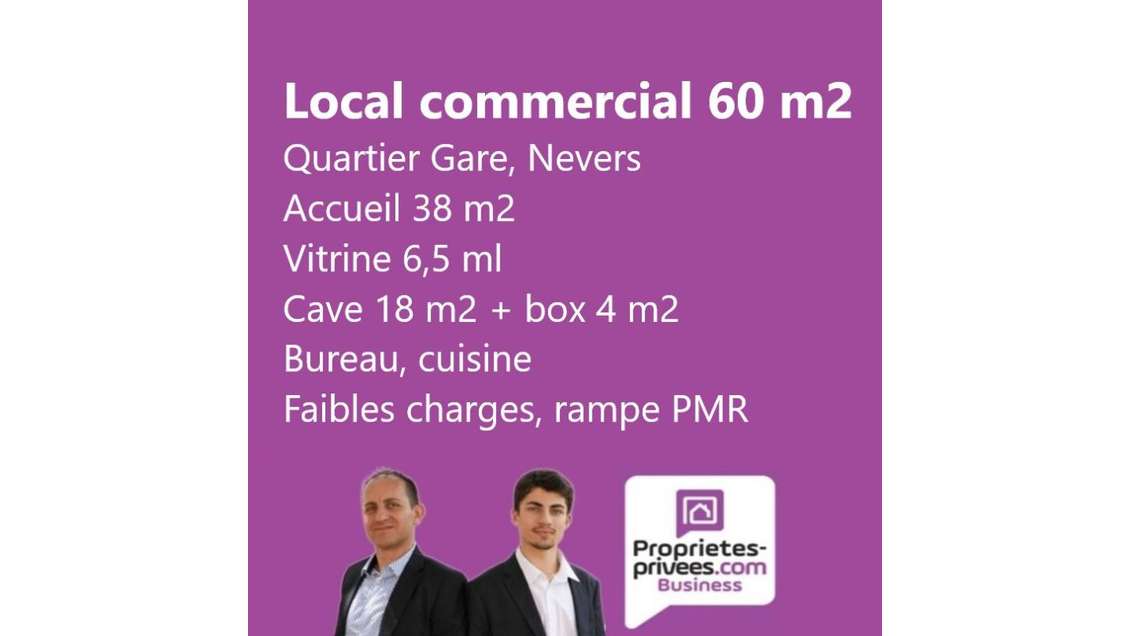 A louer local commercial 60m² quartier Gare Nevers