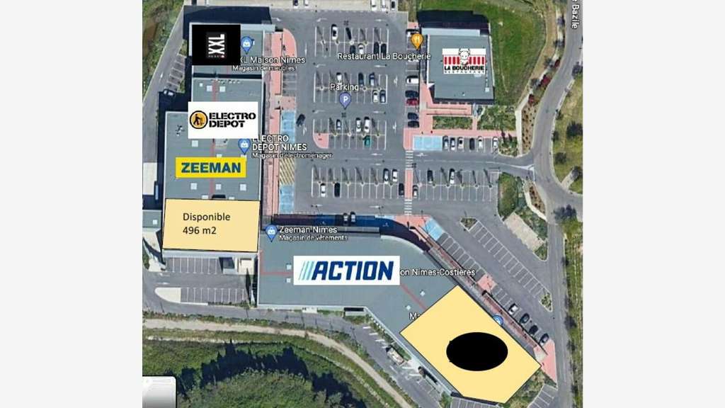 A louer local commercial en retail park à Nîmes