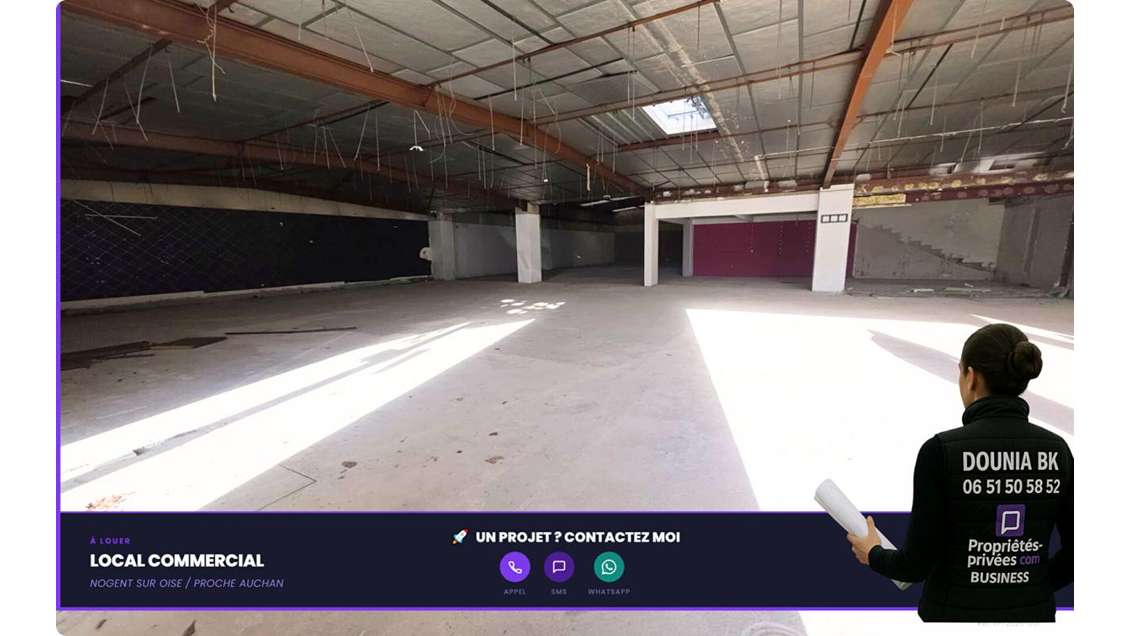 Local commercial à louer 568m² à Nogent-sur-Oise