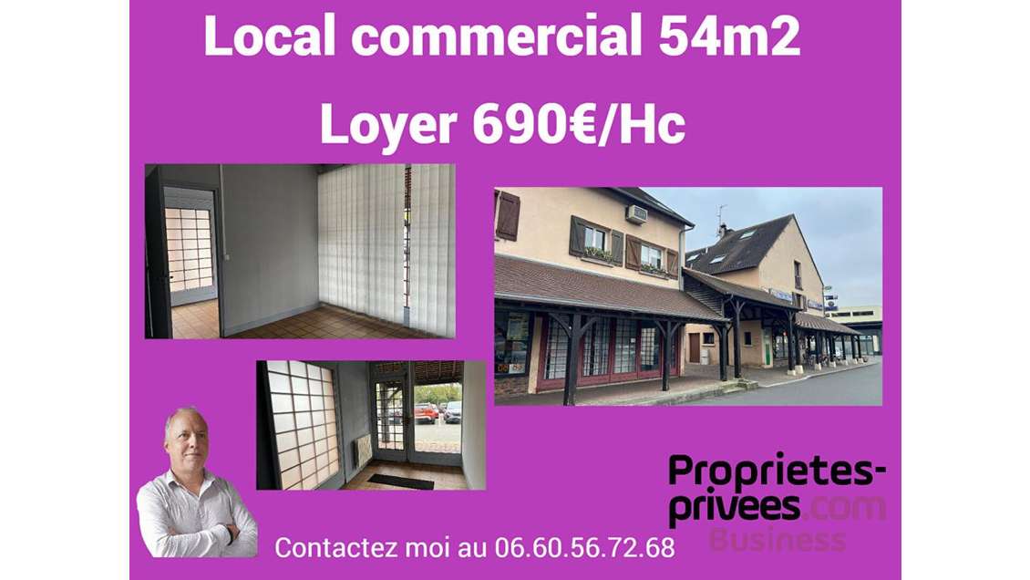 Loue local commercial de 54m² secteur Nonancourt