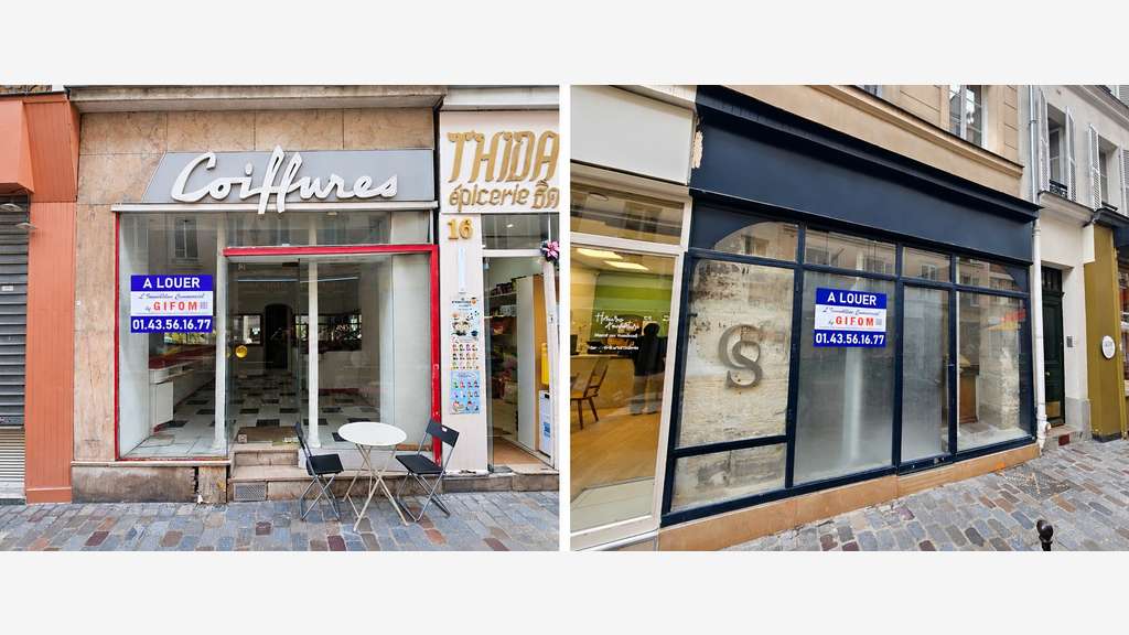 Location pure 85m² 2 boutiques 75012 Paris