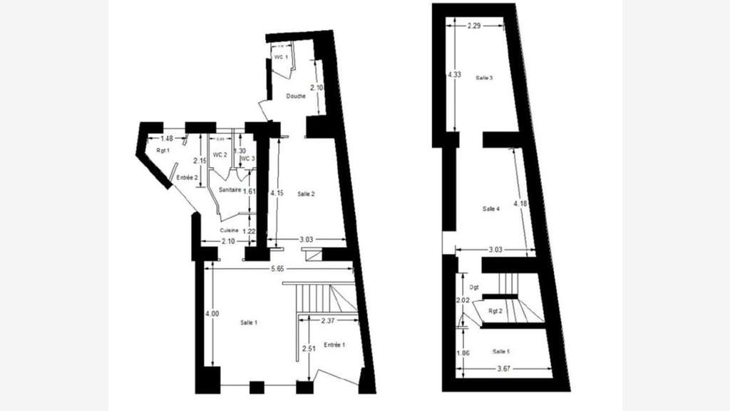 A louer boutique 55m² à Paris 17e Batignolles 