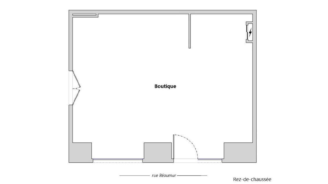 Location boutique 41m² rue Réaumur 75002 Paris