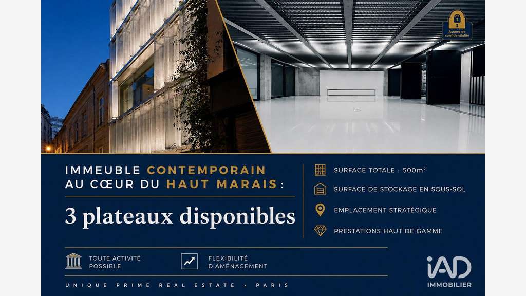 A louer plateaux à Paris dans le Haut Marais