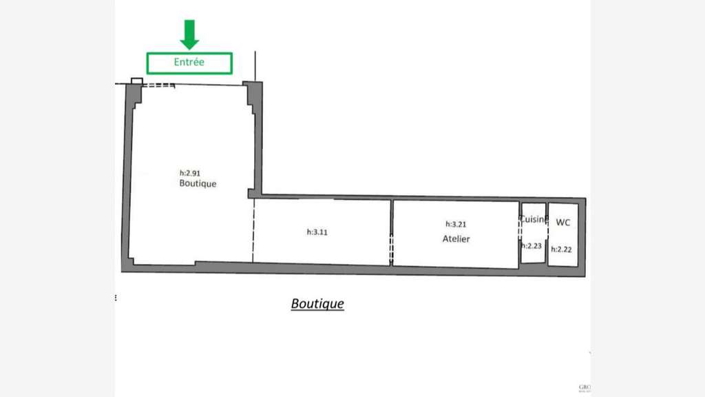 A louer boutique de 35m² à Paris Haut Marais 75004