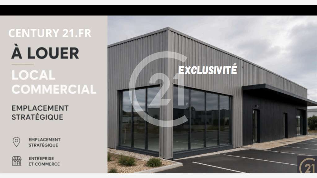 A louer local 107m² Nord Valence pont d'Isère