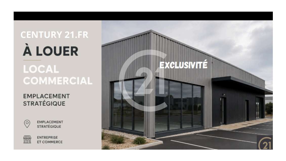A louer local 107m² Nord Valence pont d'Isère