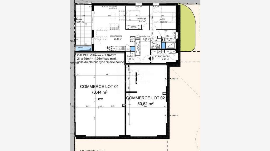 Local commercial de 50m² à louer à Pusignan