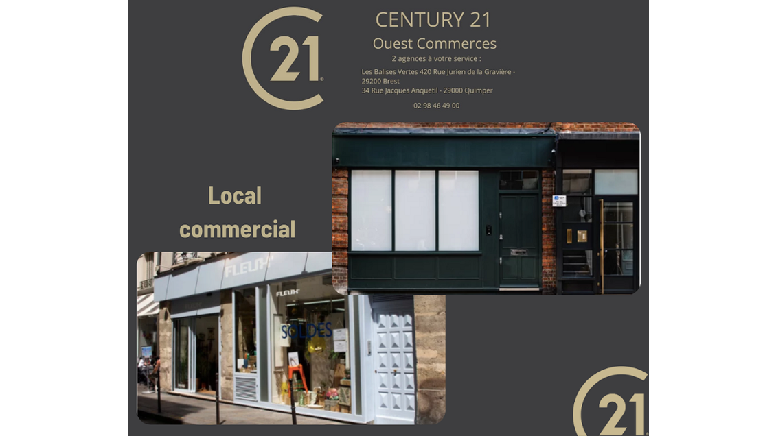 A louer local commercial 75m² empl N°1 Pont L'Abbé