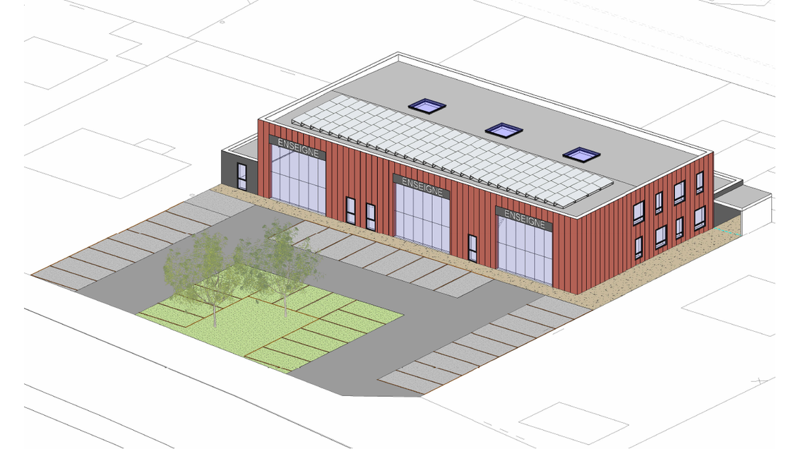 A louer locaux d'activité neufs 200m² à Quimper