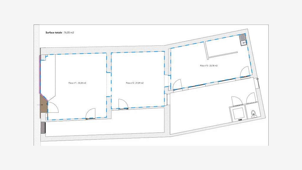 A louer local commercial 75m² en centre Concarneau