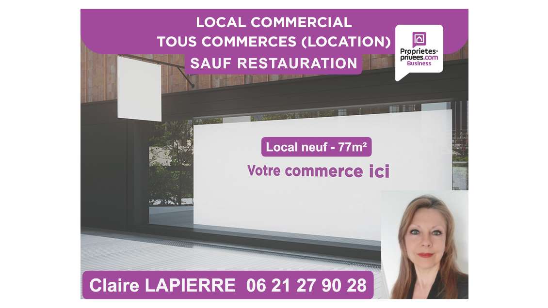 A louer local commercial neuf 77m² à Rennes