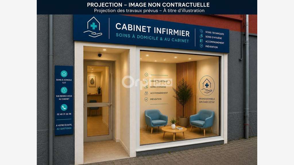 Local commercial 40m² à louer centre-ville de Rezé