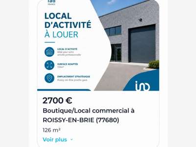 Local commercial à Roissy-en-Brie