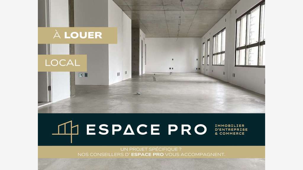 Local commercial 95m² brut de béton à louer à Rots