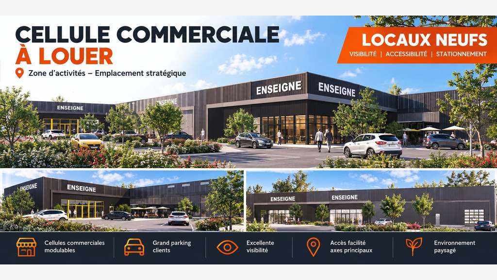 A louer local commercial de 300m² à Vannes Nord