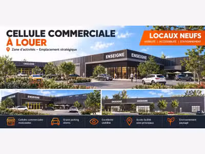 A louer local commercial de 300m² à Vannes Nord