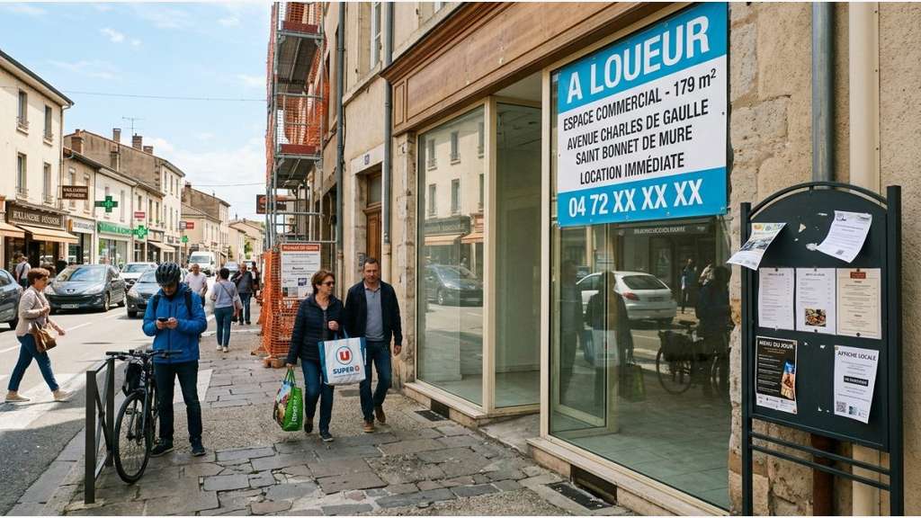 Local 179m² à louer St Bonnet de Mure Av De Gaule