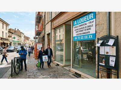 Local 179m² à louer St Bonnet de Mure Av De Gaule
