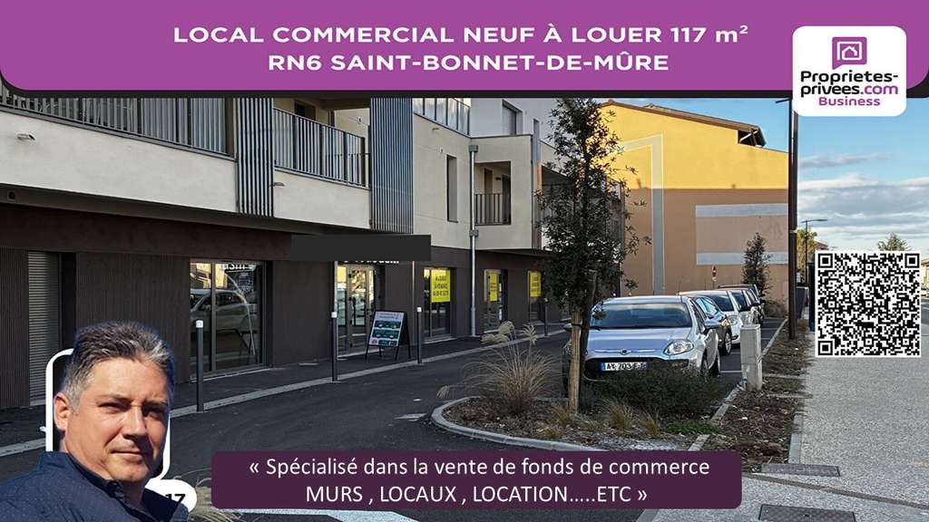 Local à louer 117m² RN6 Saint-Bonnet-de-Mûre