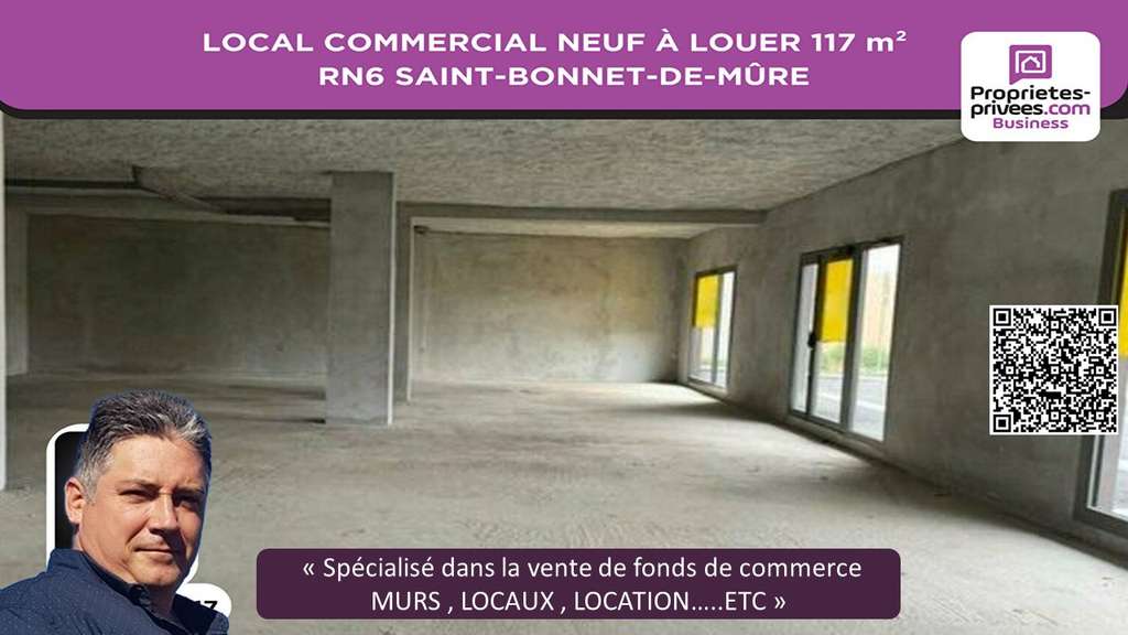 Local à louer 117m² RN6 Saint-Bonnet-de-Mûre