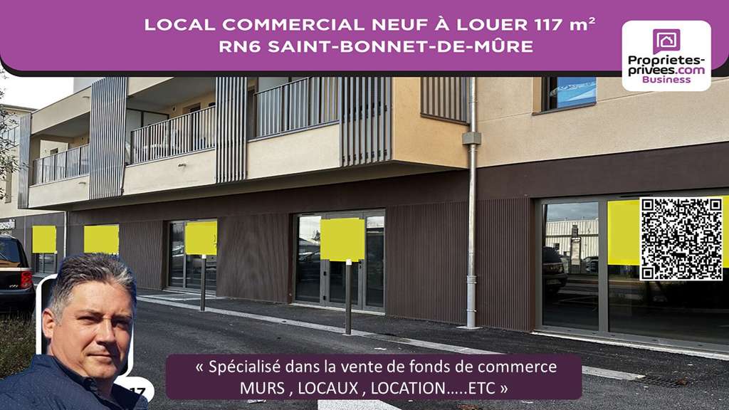 Local à louer 117m² RN6 Saint-Bonnet-de-Mûre