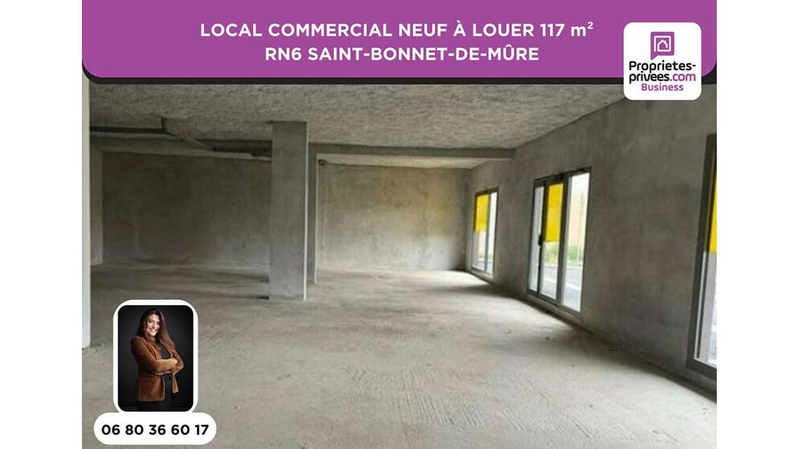Local à louer 117m² RN6 Saint-Bonnet-de-Mûre