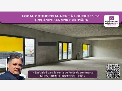 Local à louer 253m² RN6 Saint-Bonnet-de-Mûre