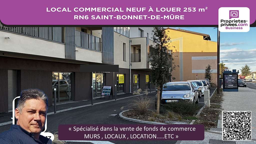 Local à louer 253m² RN6 Saint-Bonnet-de-Mûre
