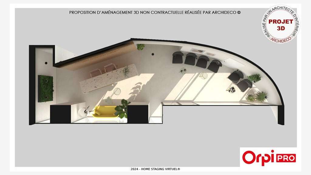 A louer local commercial 160m² Centre Saint-Brieuc