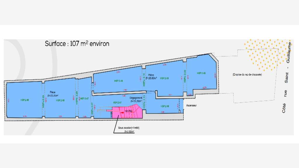 Location local commercial de 212m² à Saint Brieuc