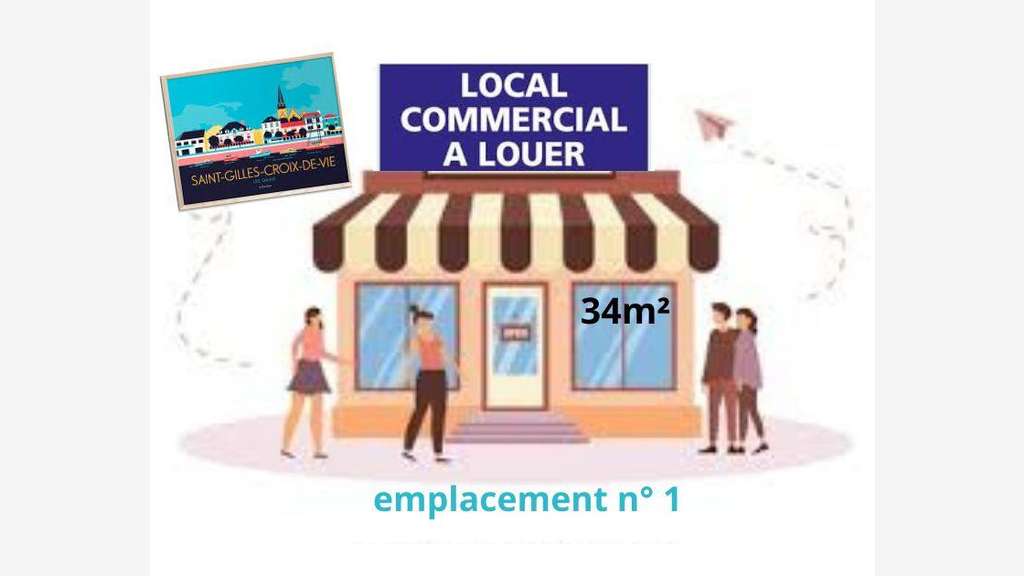 A louer Boutique 34m² à Saint-Gilles-Croix-de-Vie